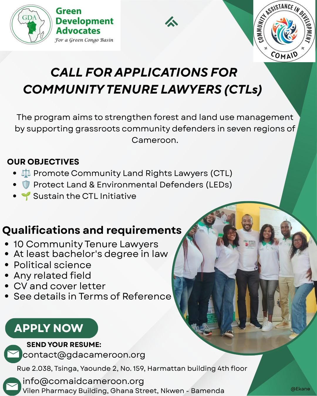 CALL FOR APPLICATIONS FOR SECOND COHORT OF COMMUNITY TENURE LAWYERS LAUNCHED